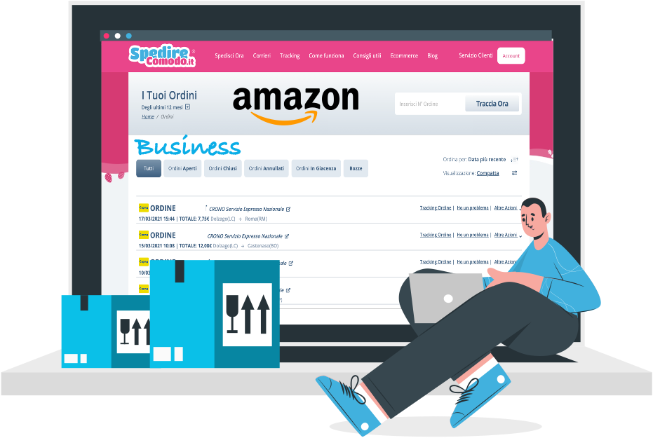 Amazon: Come spedire i tuoi pacchi con Spedire Comodo
